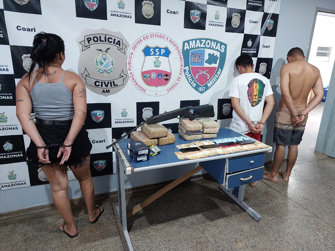 Grupo é preso tentando embarcar com bagagem recheada de drogas no Amazonas 