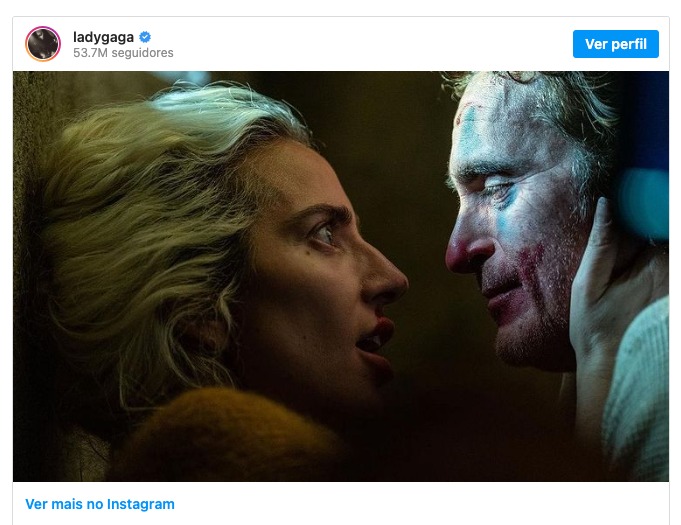 Lady Gaga divulga primeira imagem como Arlequina em Coringa 2