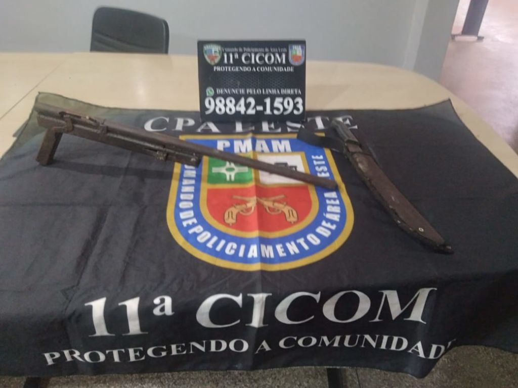 Homem é preso com espingarda após ameaçar matar ex-mulher em Manaus