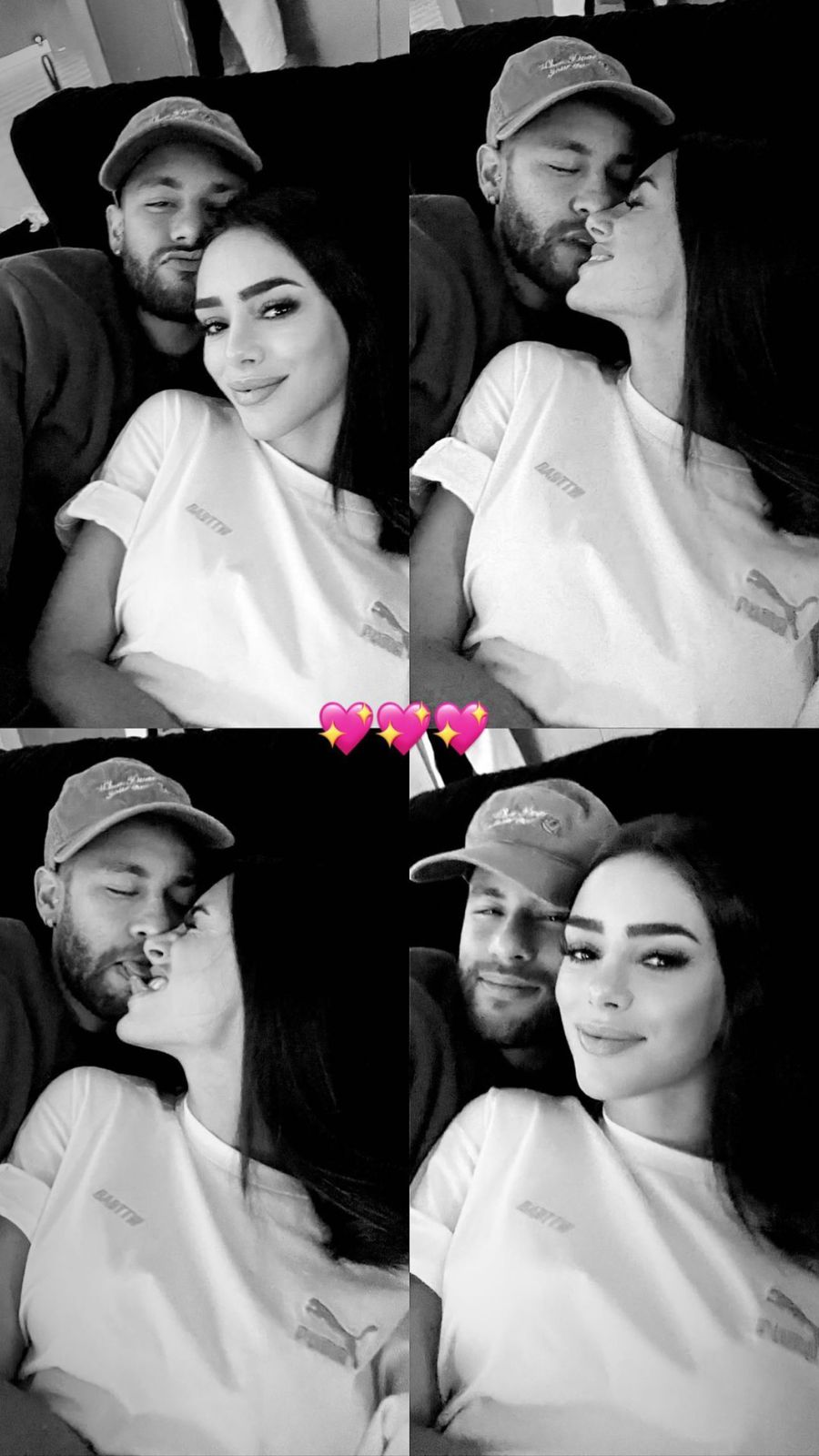 Bruna Biancardi posta sequência de fotos em momento íntimo com Neymar