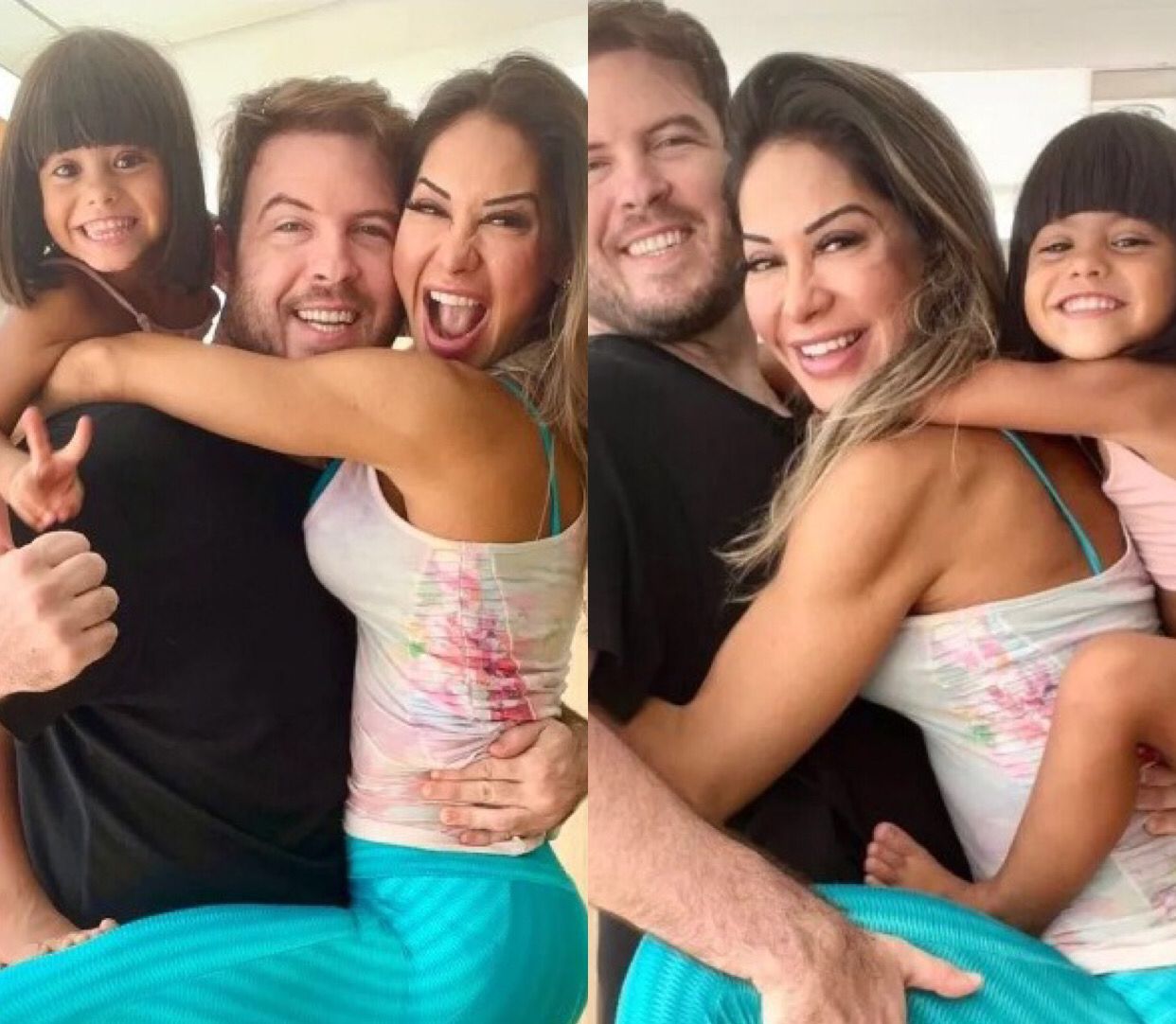 Maíra Cardi posta 1ª foto em família com Thiago Nigro e a filha Sophia 