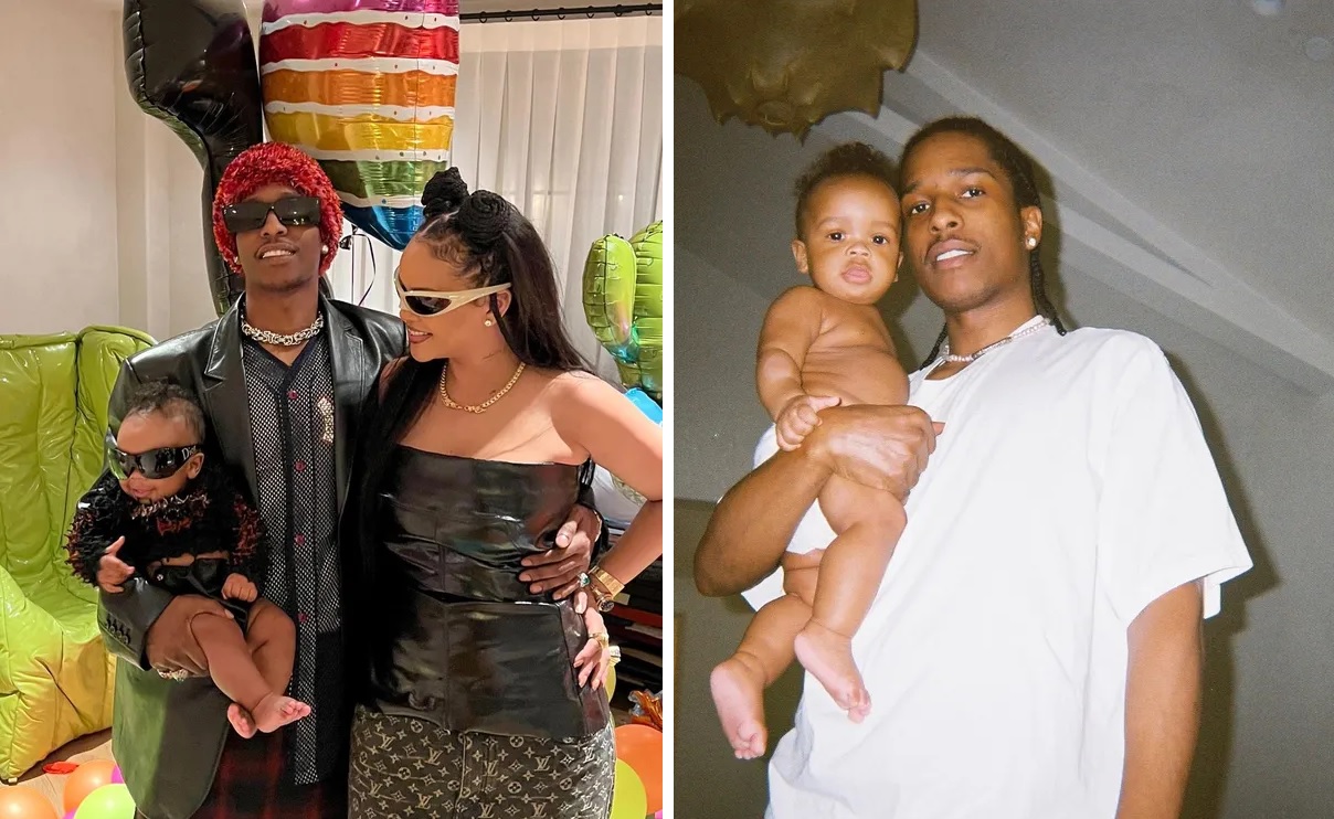 Filho de Rihanna faz 1 ano e A$AP Rocky mostra fotos em família