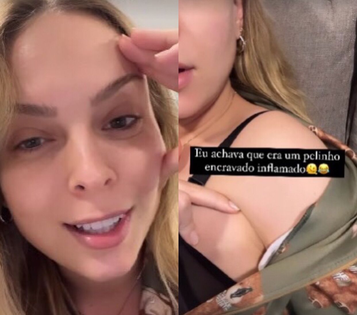 Tata Estaniecki descobre terceiro mamilo após gravidez: 'sai leite'