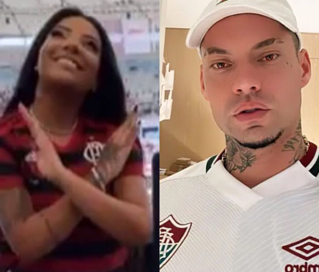 Ludmilla e Filipe Ret apostam bolada em clássico Fla x Flu; Saiba o valor