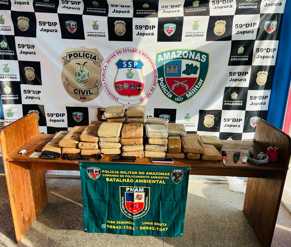 Em 10 dias, polícia apreendeu quase 2 toneladas de drogas no Amazonas