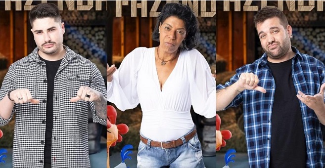 Lucas, Márcia Fu e Sander estão na roça