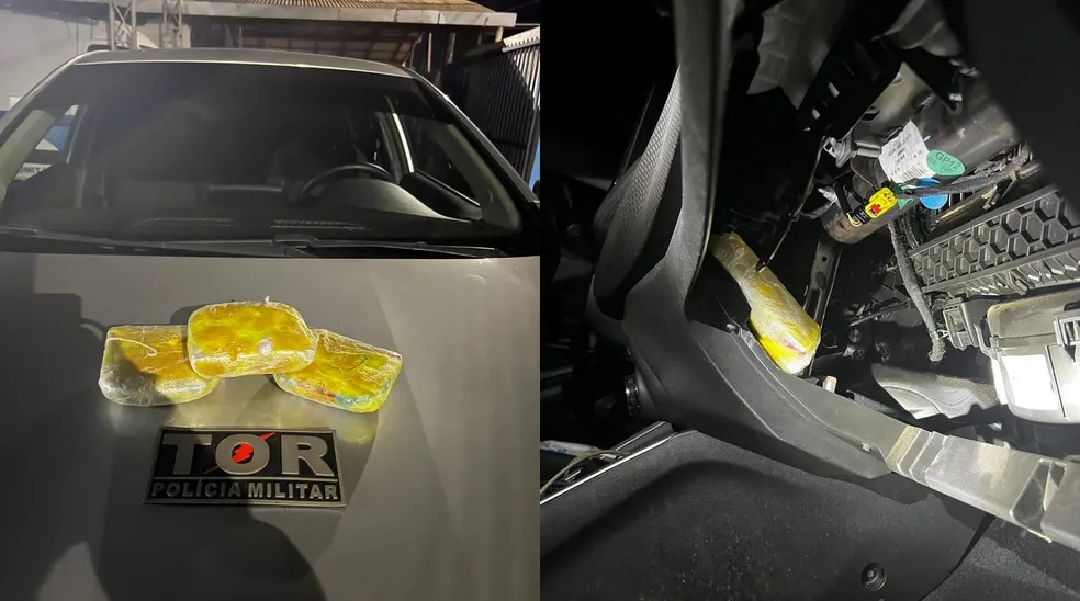 Trio sai de Manaus com 3 kg de cocaína e é preso em Roraima