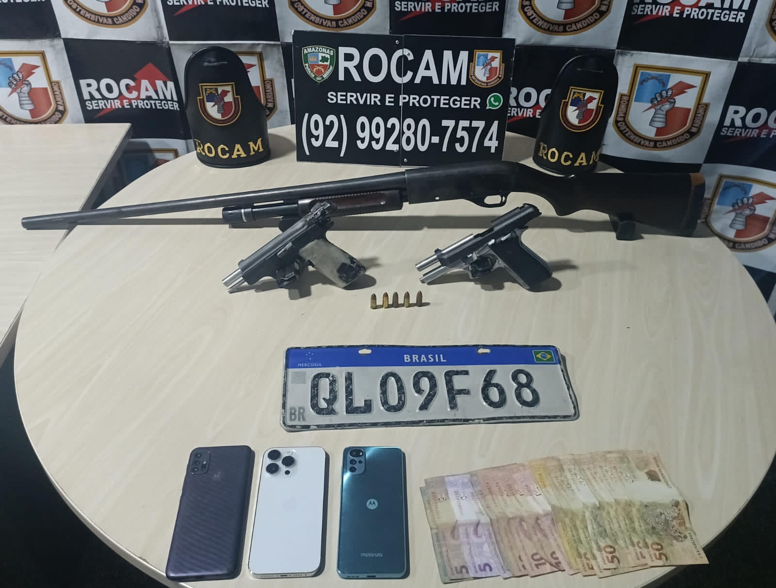 Líder de facção e 'soldados' são presos com armas em shopping de Manaus