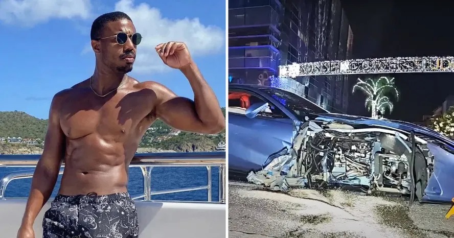 Michael B. Jordan bate violentamente sua Ferrari em carro estacionado
