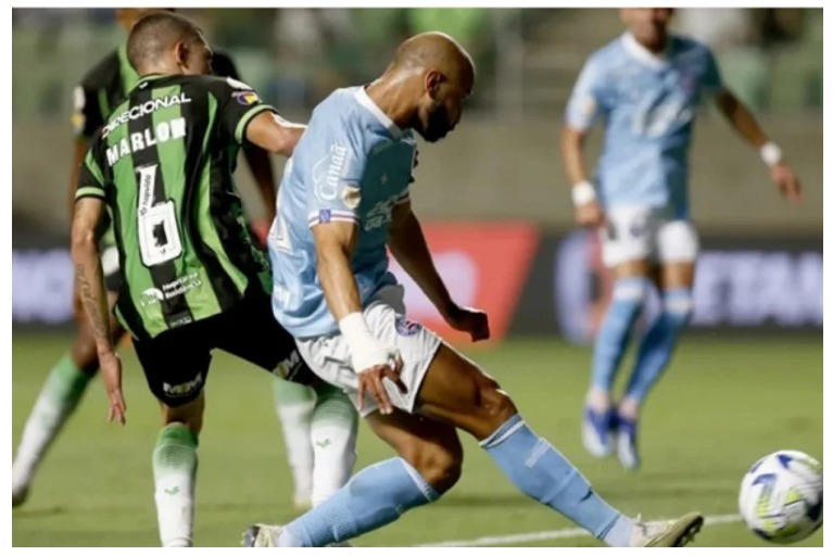 Bahia perde para lanterna América-MG e agoniza na luta contra rebaixamento