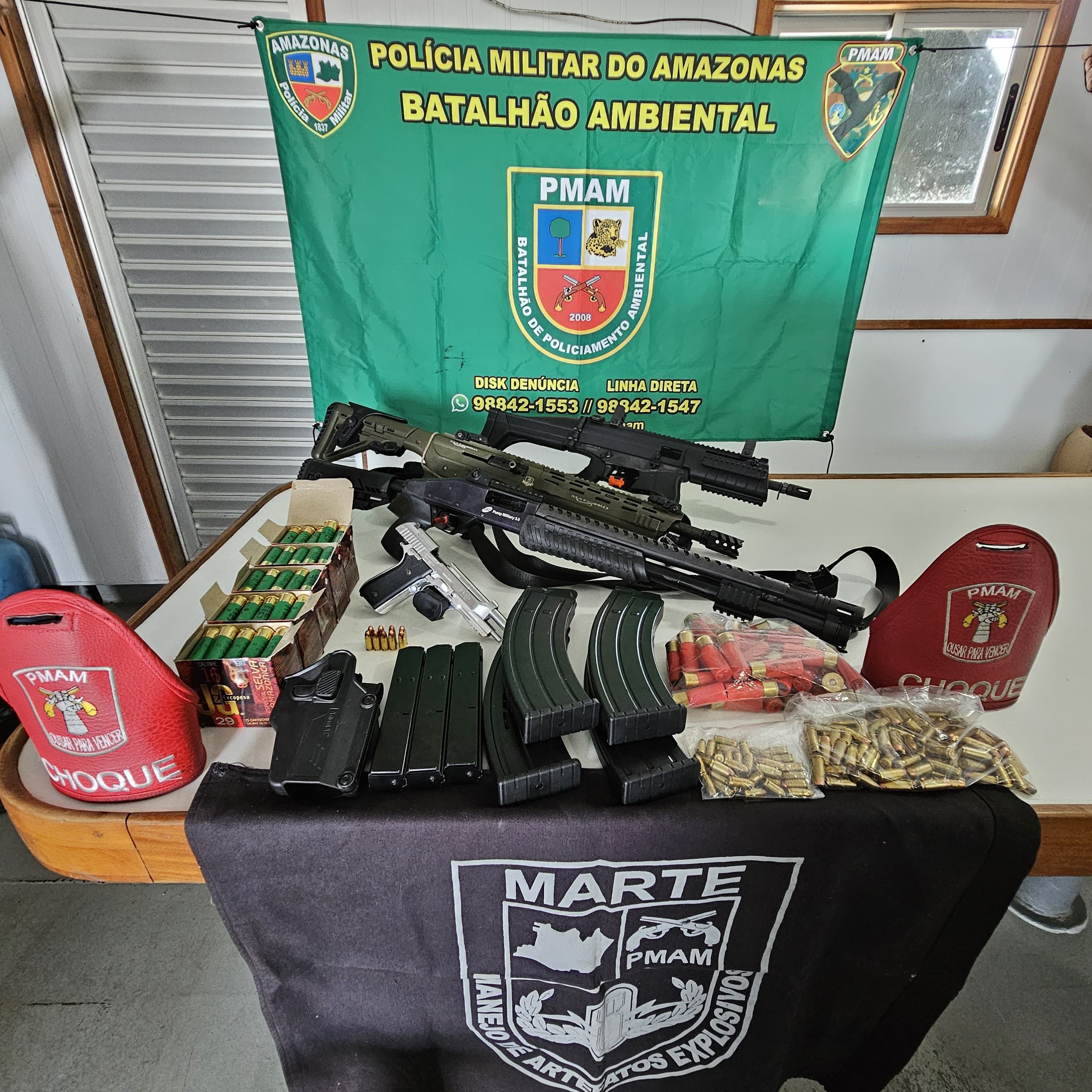 Armas e munições avaliadas em R$ 110 mil são apreendidas em Jutaí