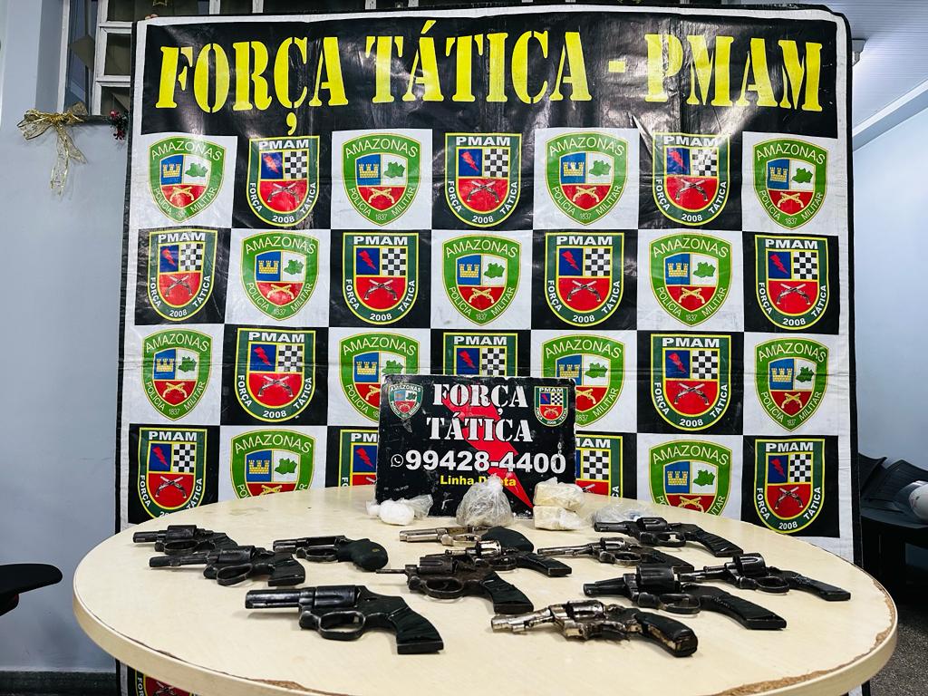Em 24h, polícia retira 21 armas de fogo de circulação em Manaus