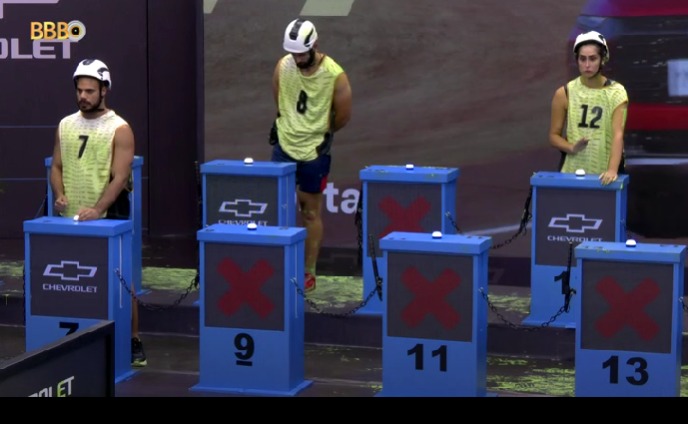 Após 14 horas de prova, três seguem na disputa pela 1ª liderança do BBB24 
