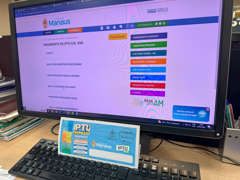 Contribuintes já podem consultar informações do IPTU 2024 em Manaus