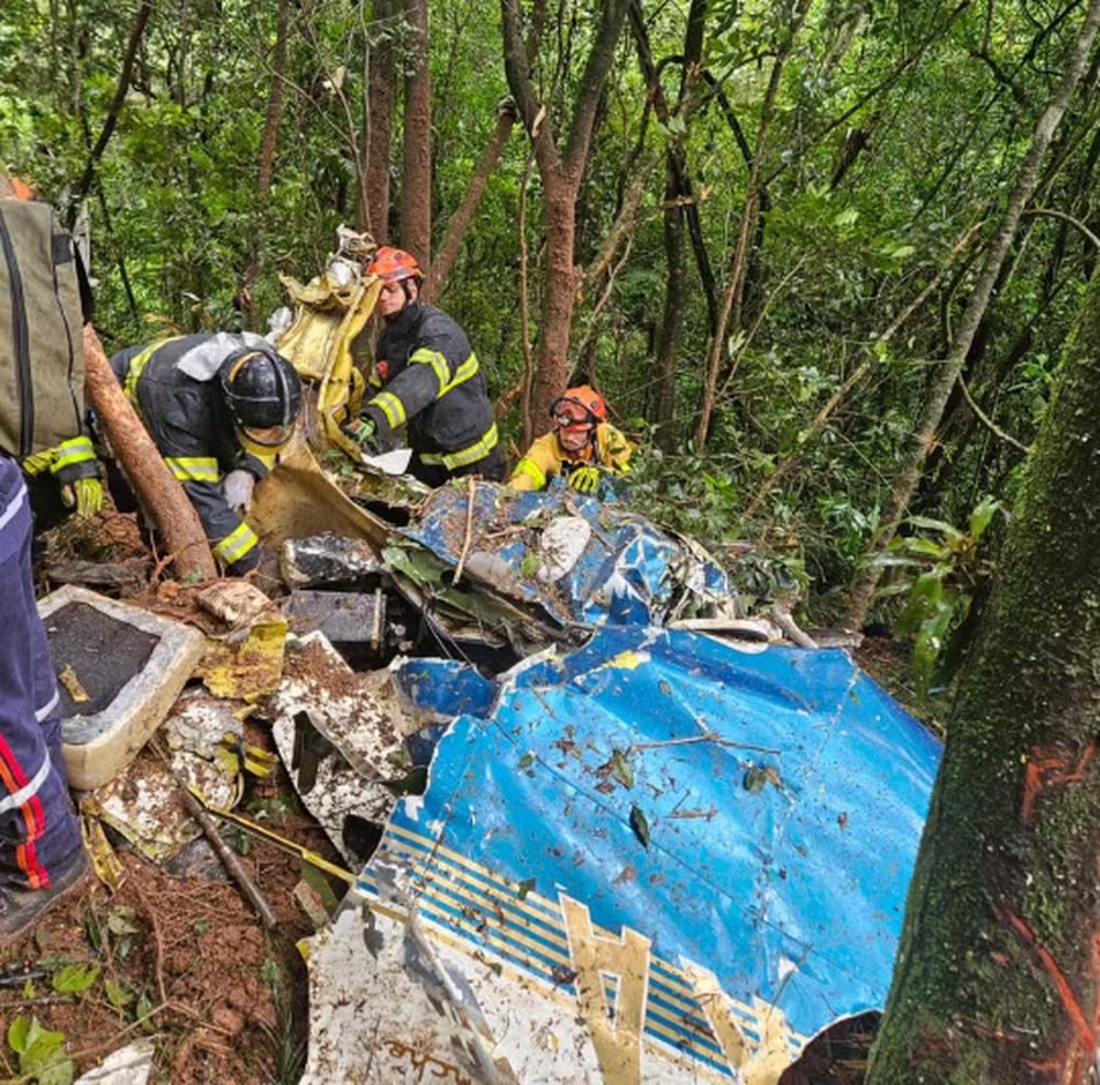 Avião cai em área de mata e deixa dois mortos em São Paulo