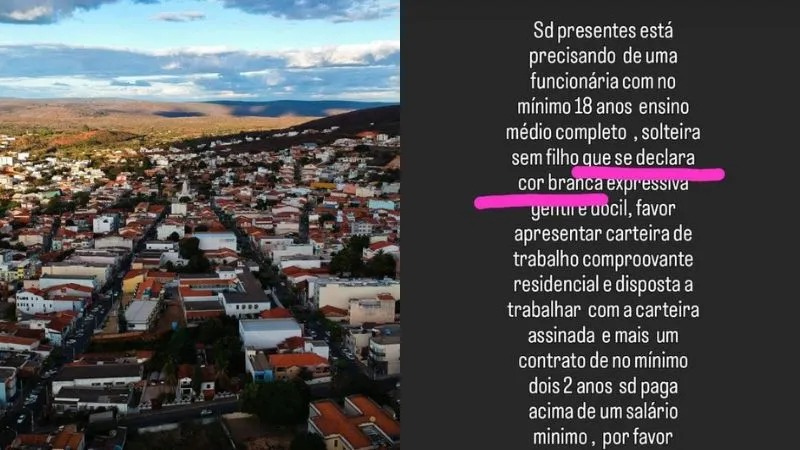 Loja gera revolta ao exigir funcionária branca e sem filhos para vaga