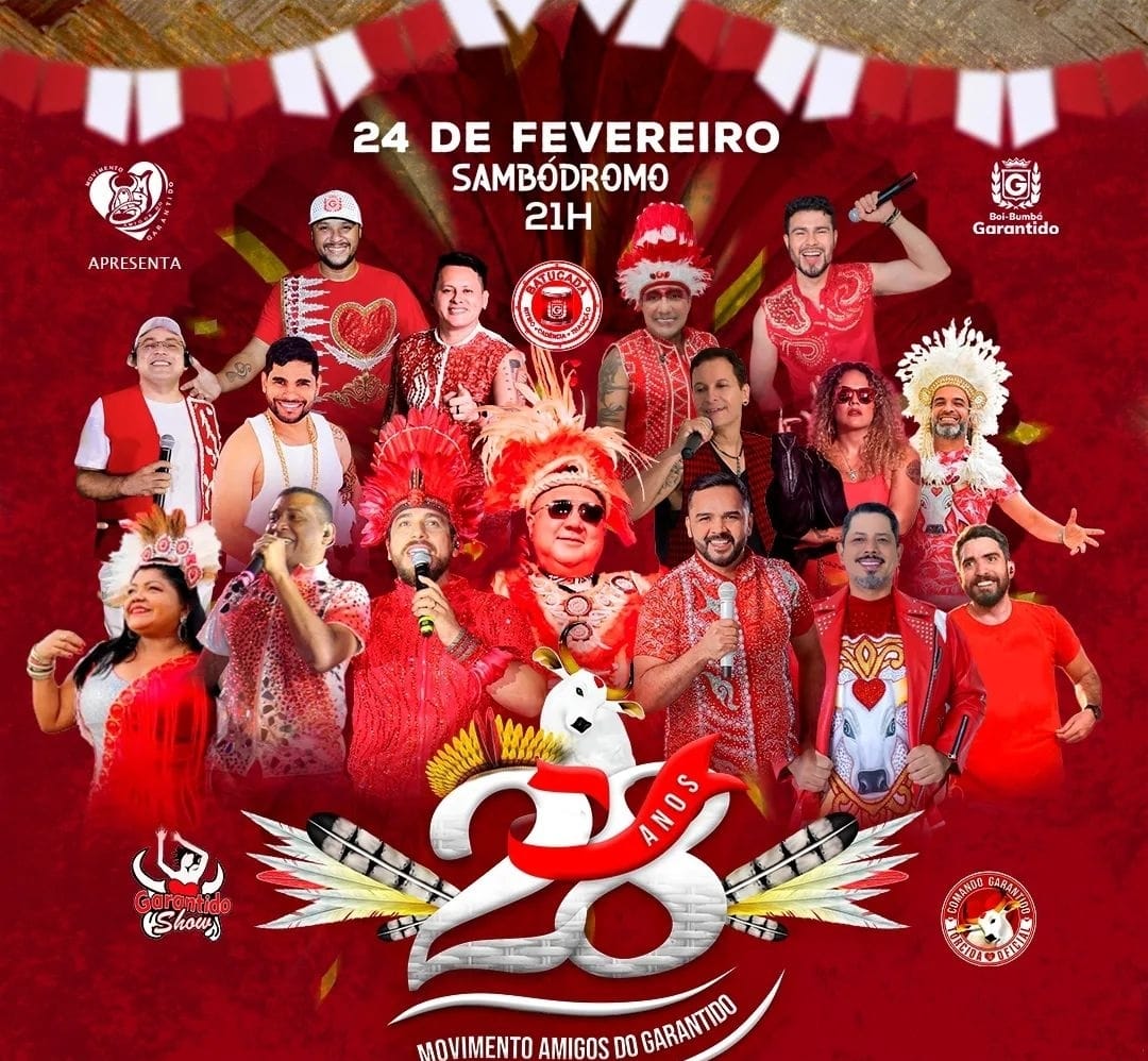 Movimento Amigos do Garantido comemora 28 anos com mega show em Manaus