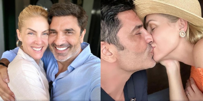 Aos beijos, Ana Hickmann assume namoro com Edu Guedes 