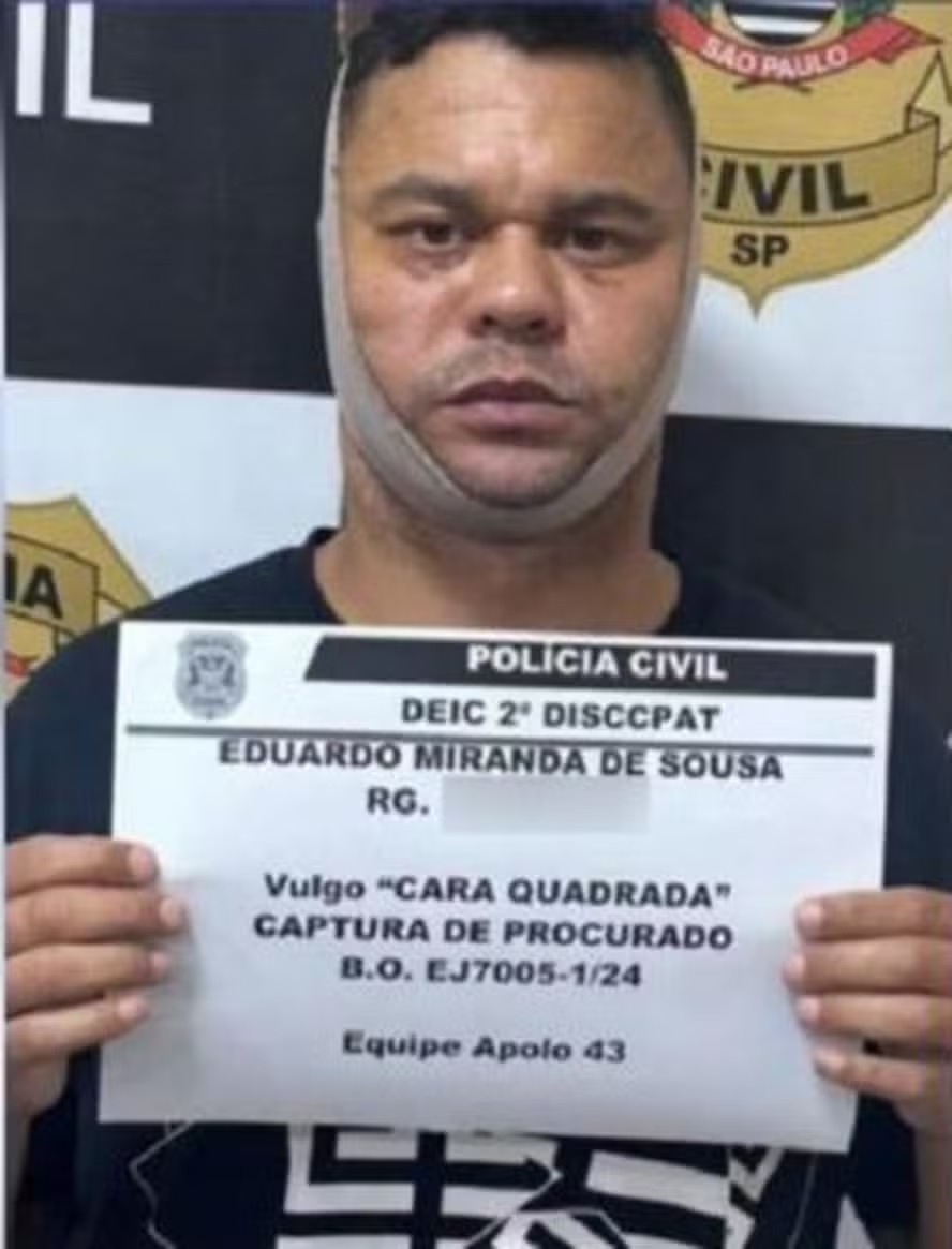 Foragido, 'Cara Quadrada' é preso após fazer cirurgia para mudar o rosto