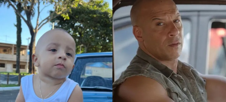 Mini Toretto brasileiro? Bebê viraliza por semelhança com Vin Diesel 