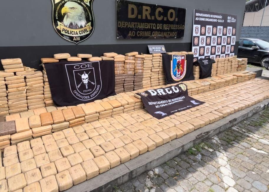 Operação apreende tonelada de drogas avaliada em R$ 20 milhões em Iranduba