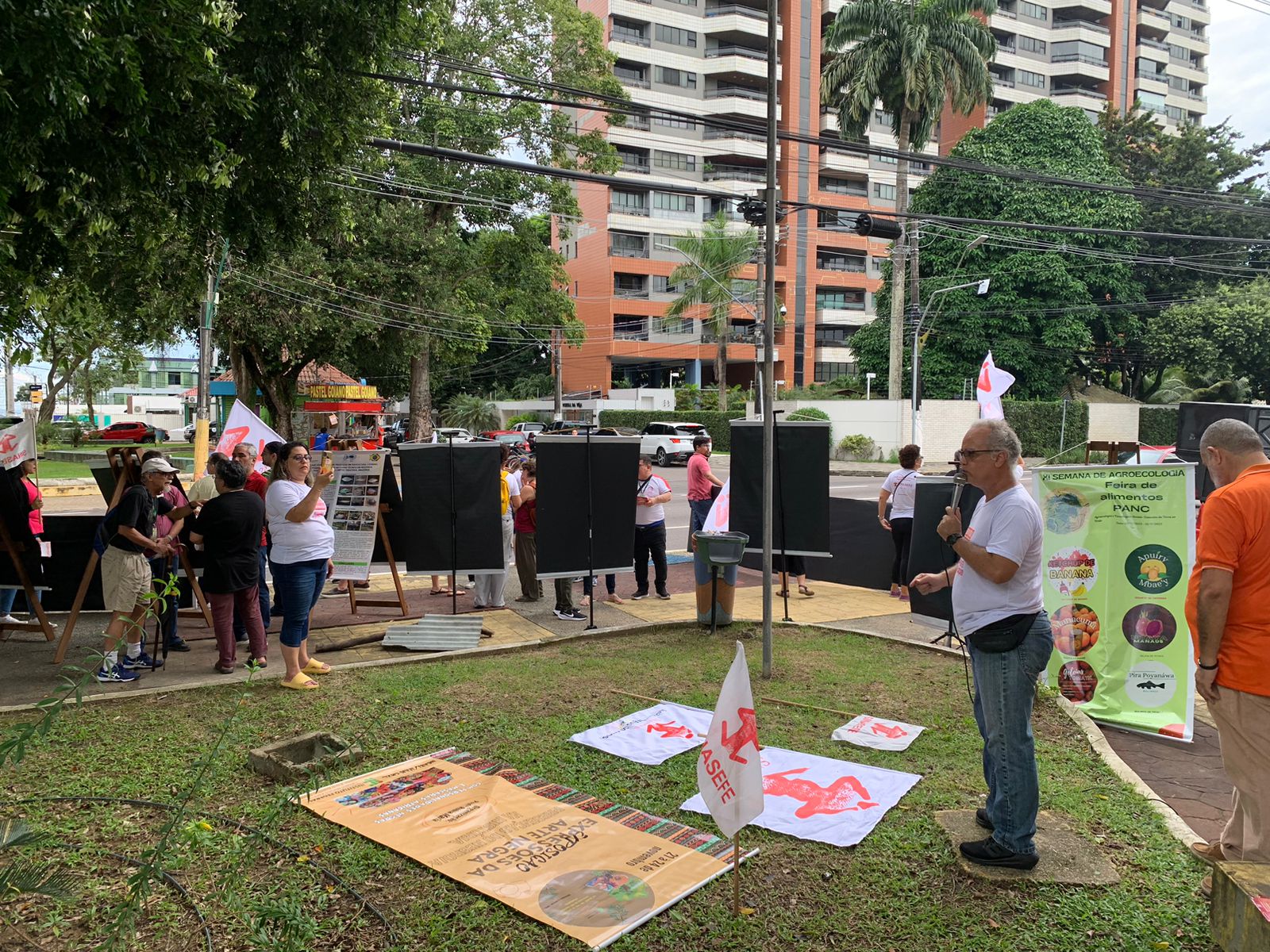 Em greve, professores do Ifam e técnicos da Ufam realizam protesto em Manaus