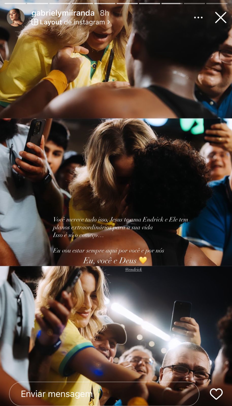 Gabriely Miranda comemora gol de Endrick no amistoso Brasil x México