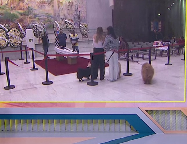 Nahim é velado com caixão no chão para despedida dos seus cães