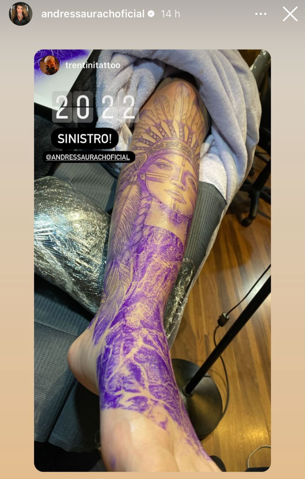 Andressa Urach compartilha nova tatuagem após sessão de mais de 6 horas