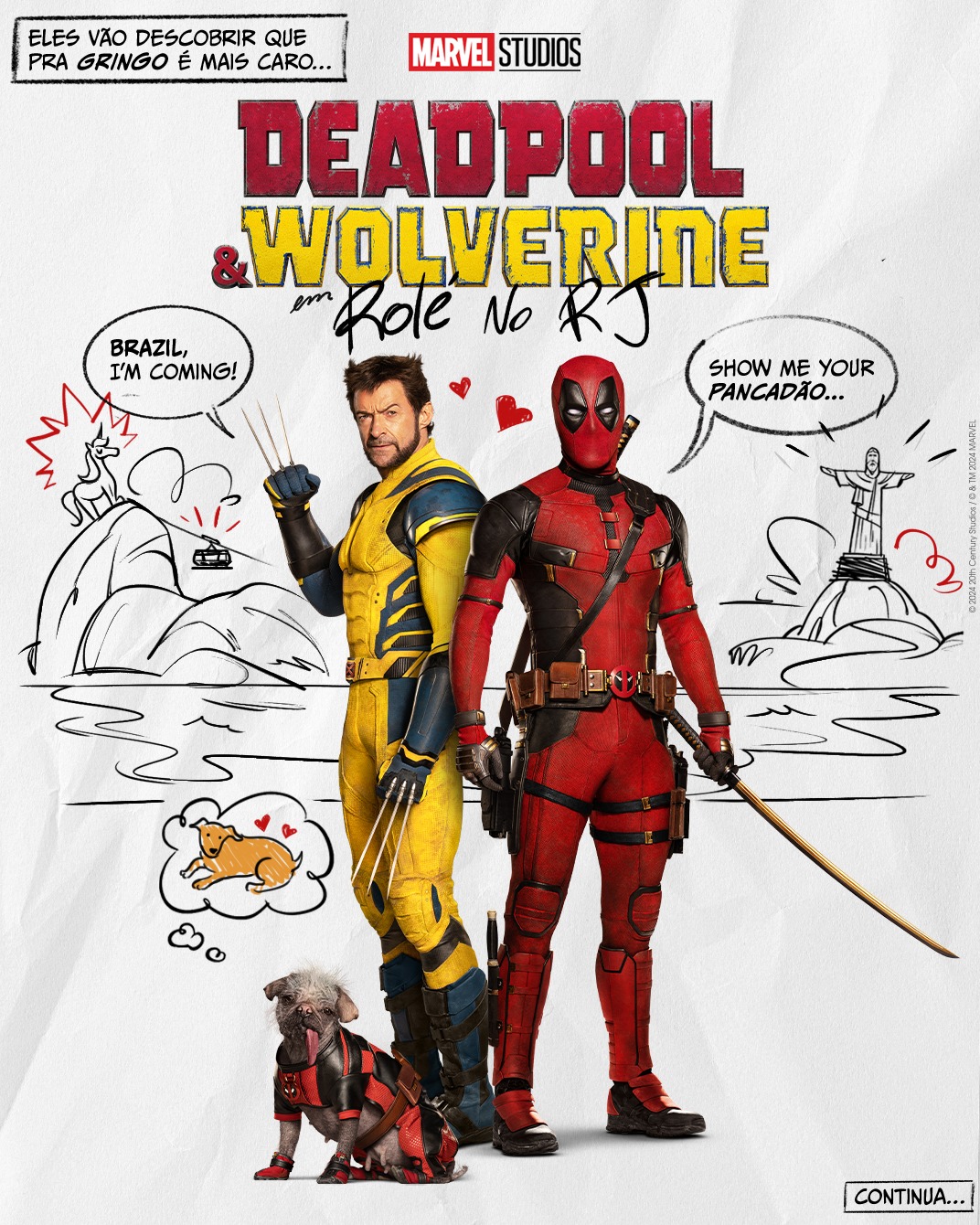 Hugh Jackman e Ryan Reynolds vêm ao Brasil divulgar Deadpool & Wolverine