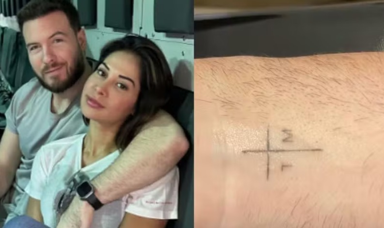 Thiago Nigro mostra tatuagem de casal feita para Maíra Cardi