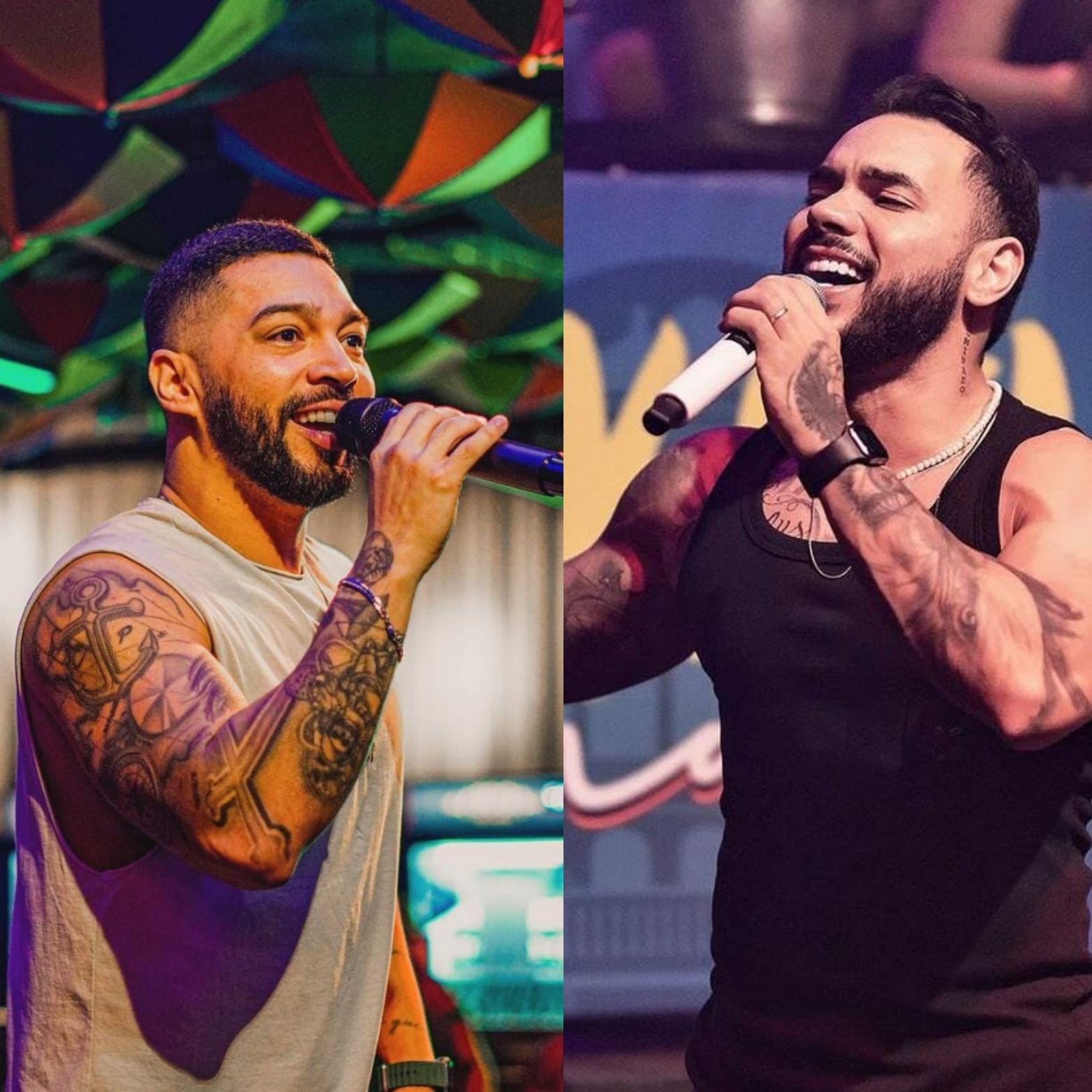 Mikael e Prata Filho esquentam show do Só Pra Contrariar em Manaus