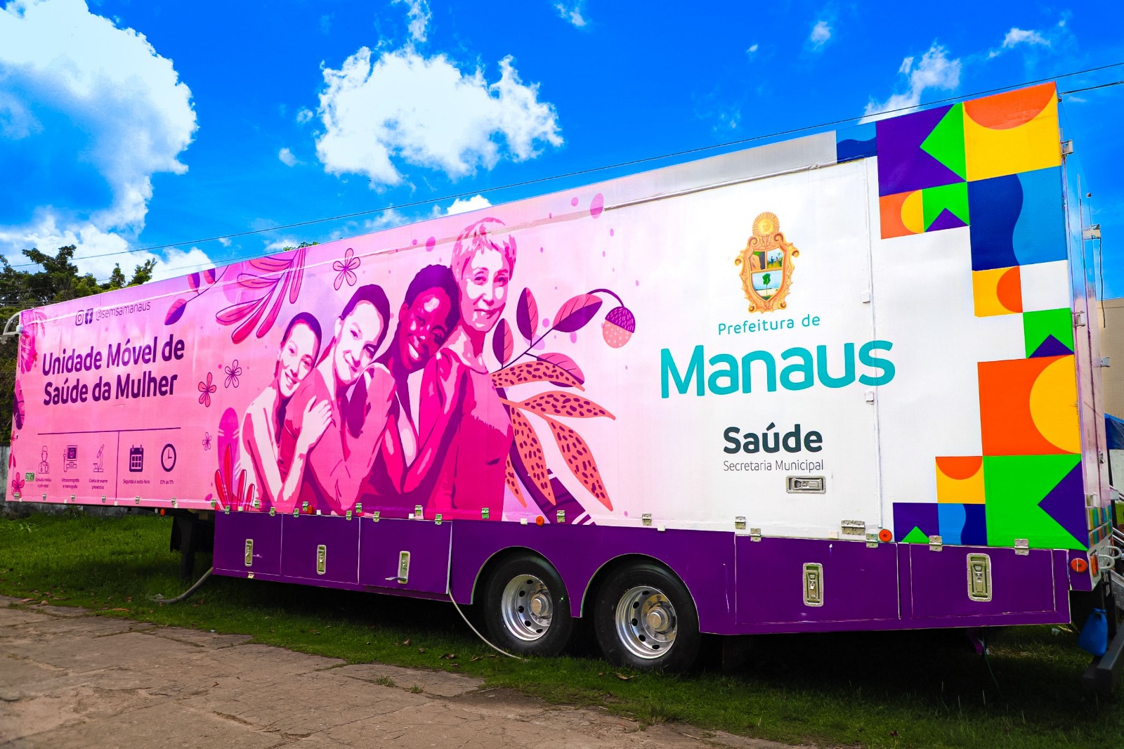 Unidades Móveis de Saúde da Mulher atendem em novos endereços em Manaus