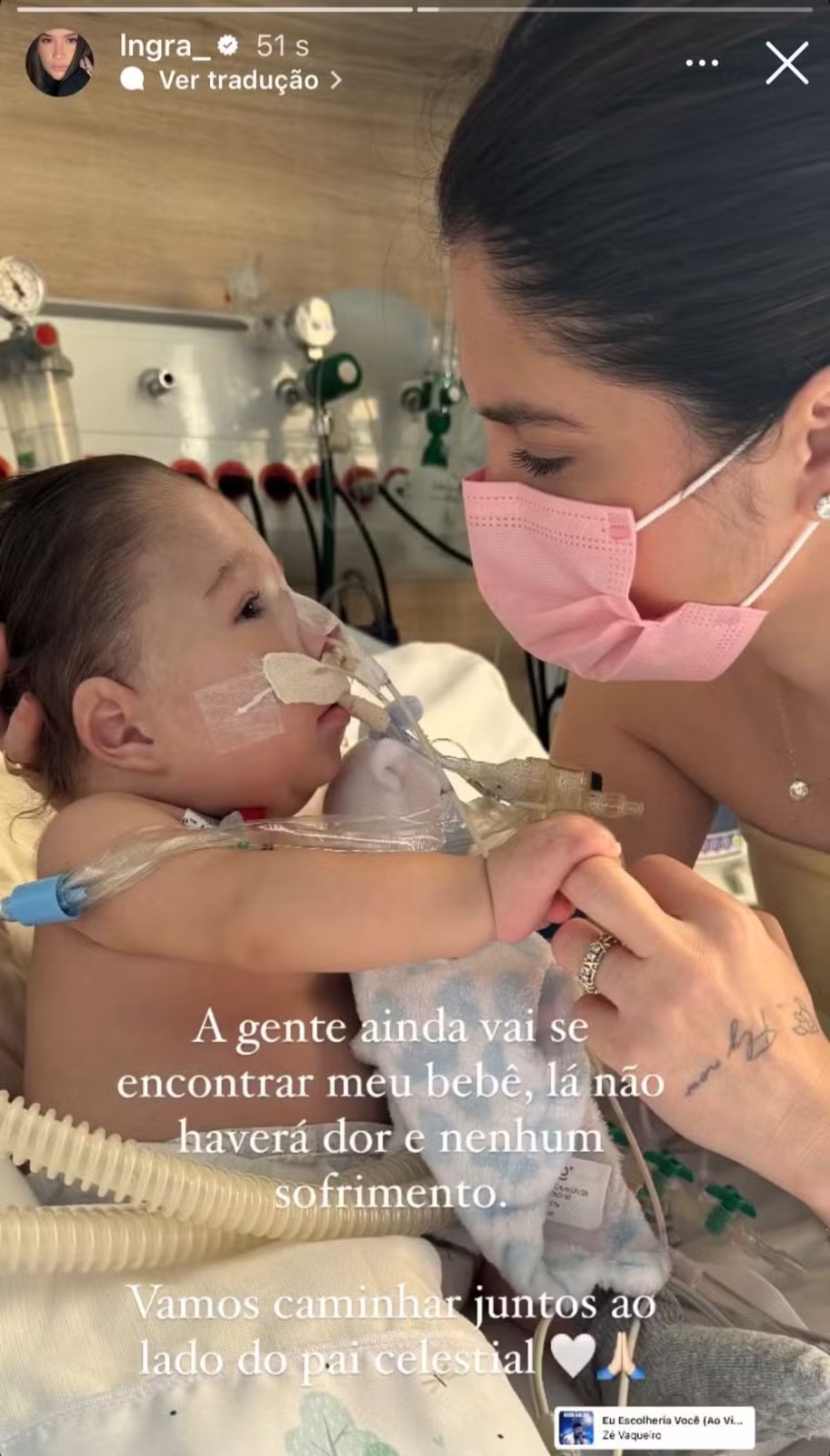 Esposa de Zé Vaqueiro presta homenagem ao filho que completaria 1 ano