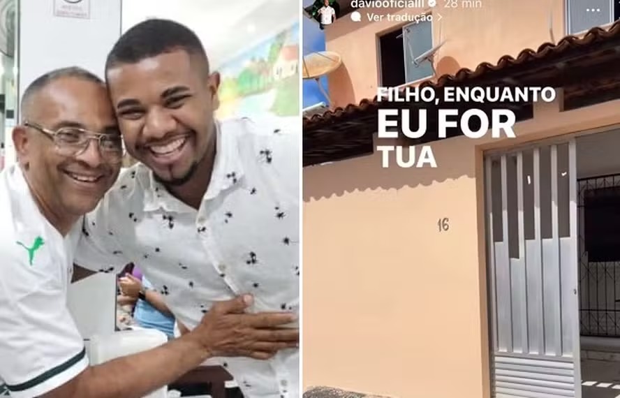 Davi Brito mostra casa que comprou para o pai 