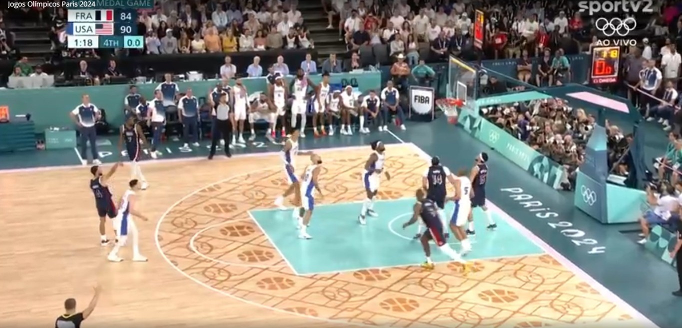 EUA vencem França e garantem ouro no basquete em Paris 2024