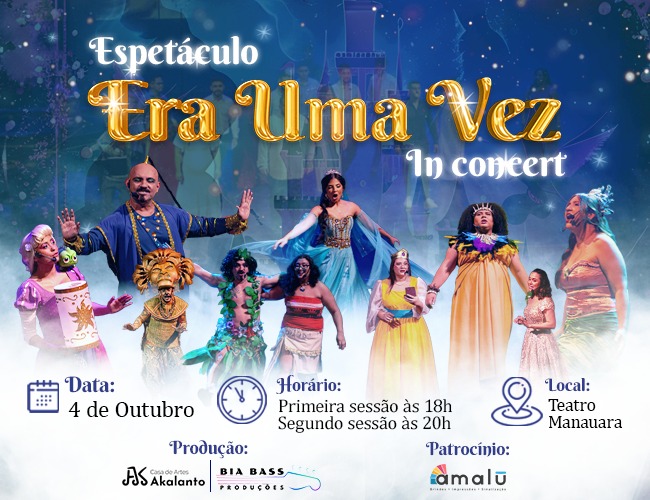 Espetáculo Era uma vez In Concert terá duas sessões em Manaus