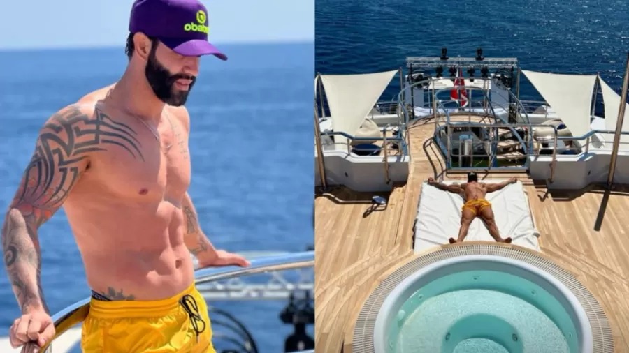 Gusttavo Lima comemora aniversário em iate de quase R$ 1 bilhão na Grécia