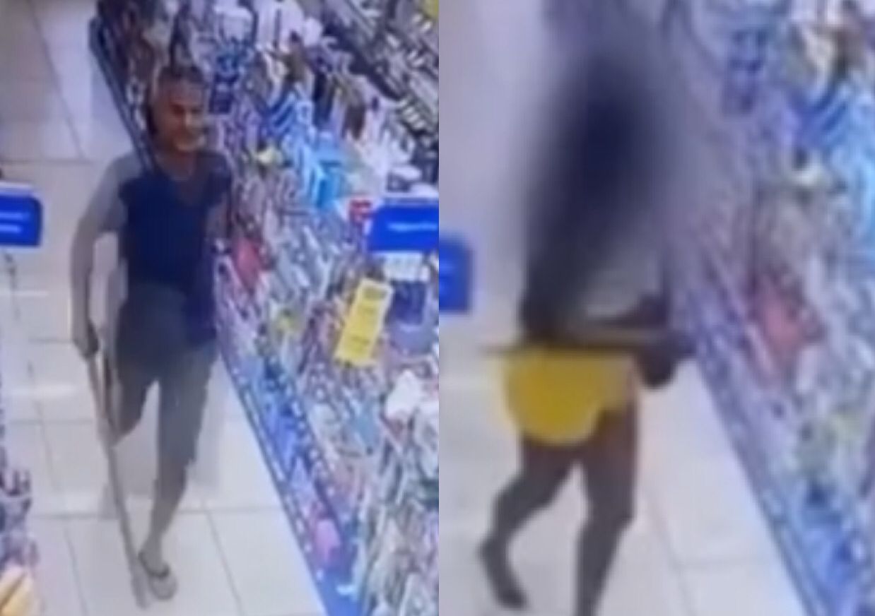 Mulher é agredida por marido de vizinha com pedaço de madeira em farmácia 