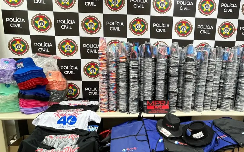 Ação apreende duas toneladas de produtos falsos com marca Rock in Rio