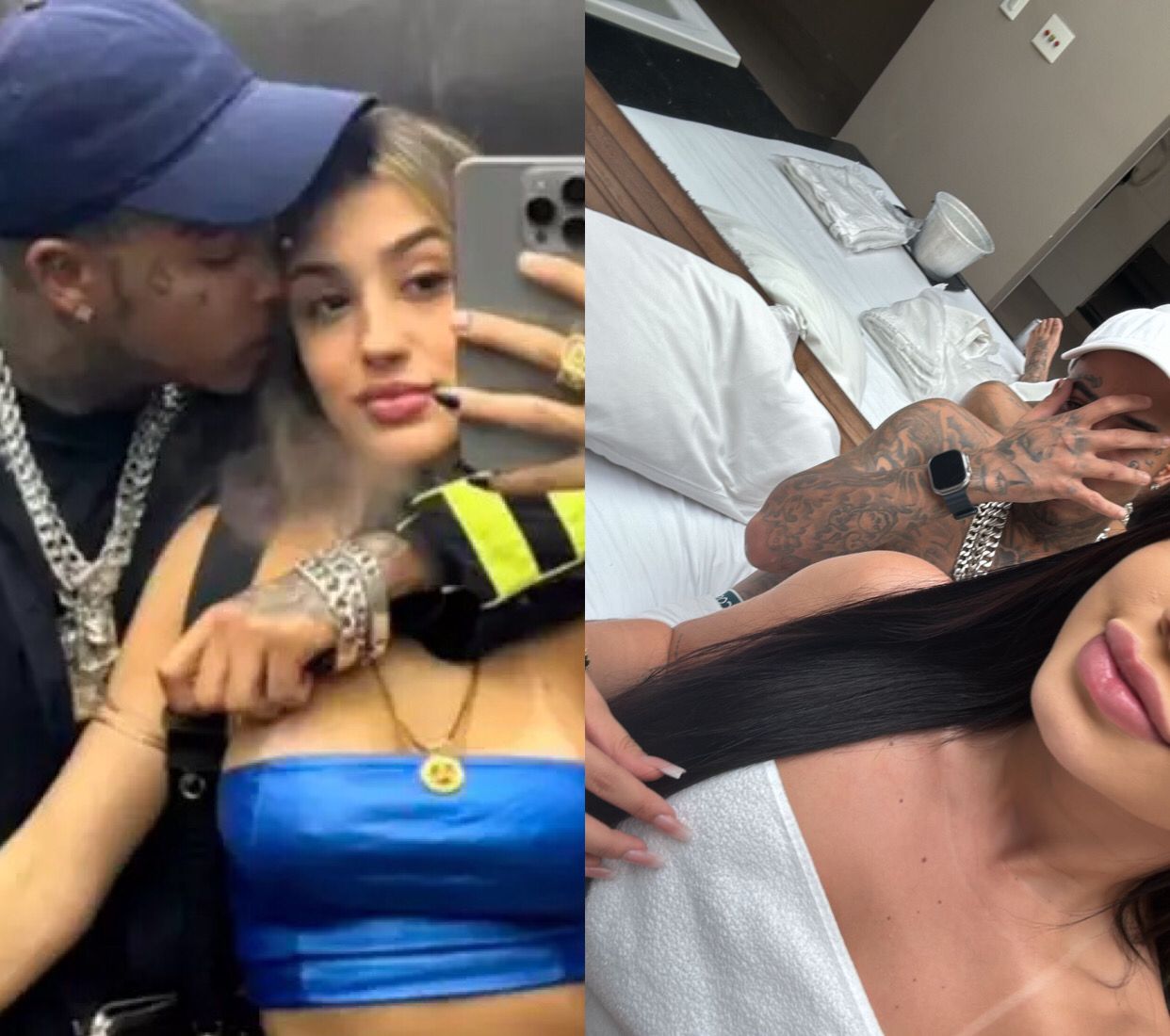 Gato Preto anuncia término com Bia Miranda e posta foto com mulher em motel