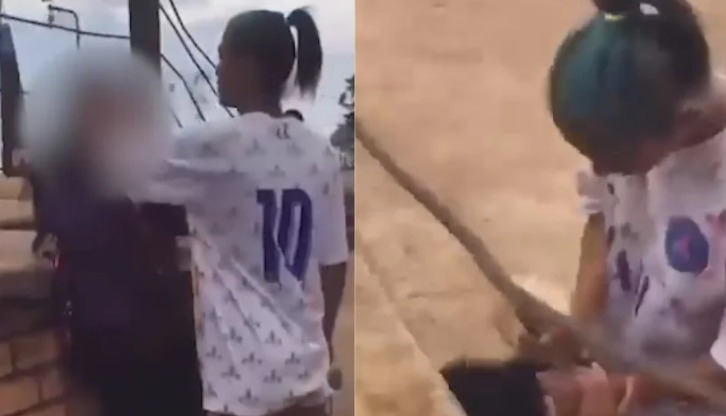 Mulher com ciúmes do namorado raspa cabelo de adolescente em público