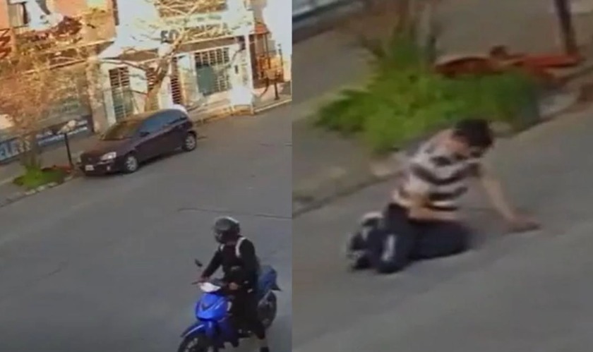 Entregador pula de varanda para evitar roubo de moto