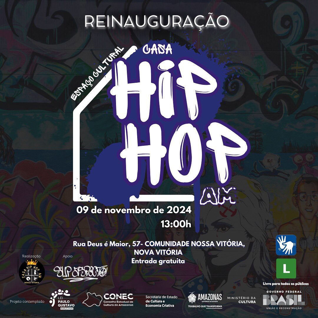 Circuito LPG tem oficina de roteiro e reinauguração da Casa Hip Hop AM