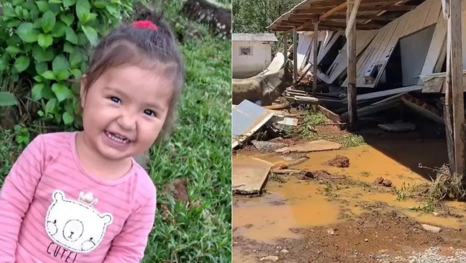 Criança de 2 anos é arrastada por enxurrada enquanto dormia em casa