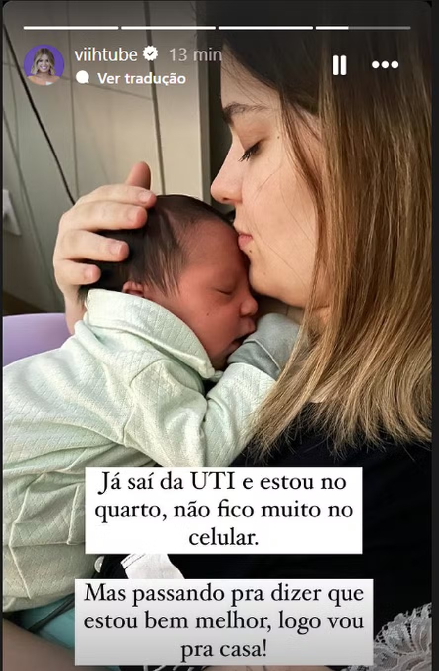 Viih Tube tranquiliza fãs após deixar UTI 