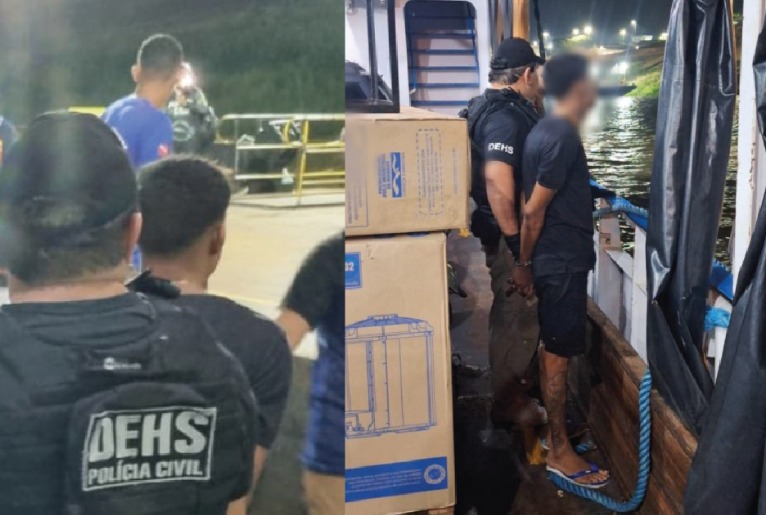 Pistoleiro de facção em Manaus é preso em barco a caminho do Pará