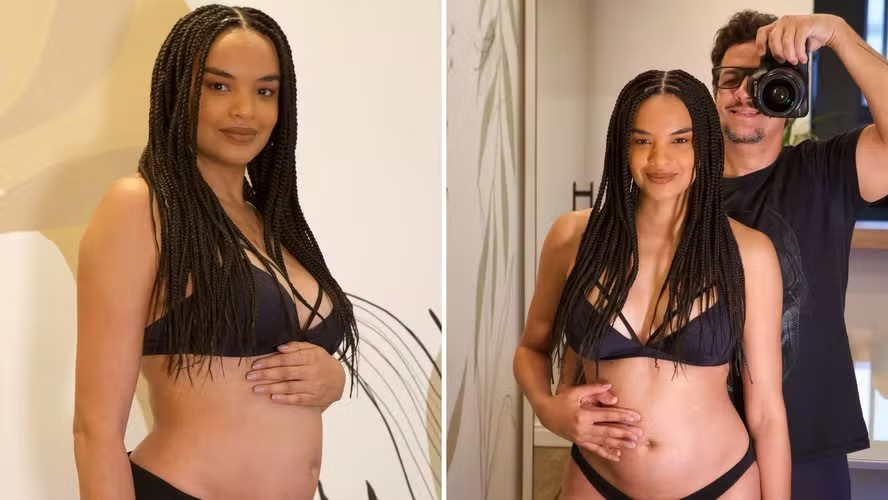 Lucy Ramos anuncia gravidez após 18 anos de relacionamento