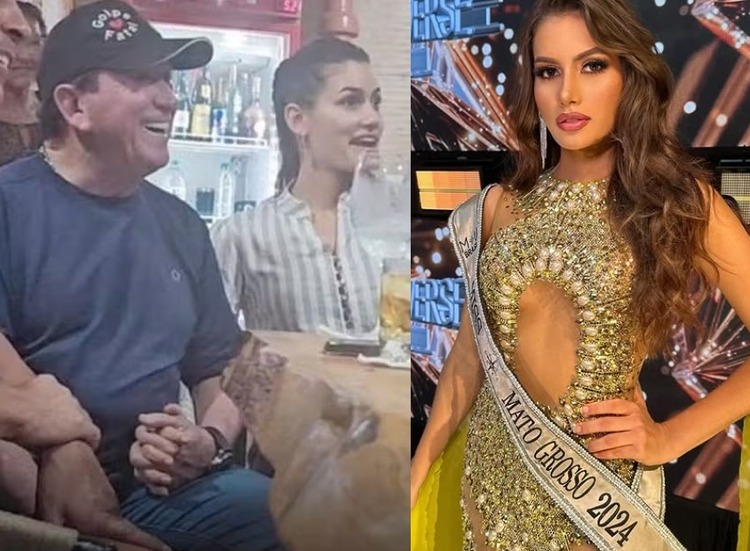 50 anos mais nova, miss fala sobre namoro com Amado Batista: "apaixonada"