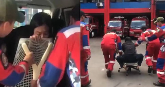 Jovem fica presa após enroscar piercing do nariz em cadeira no trabalho